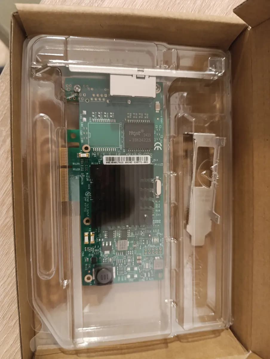 Фото к отзыву на Сетевая карта Intel i350-T2V2, 1Gb, 2x RJ-45