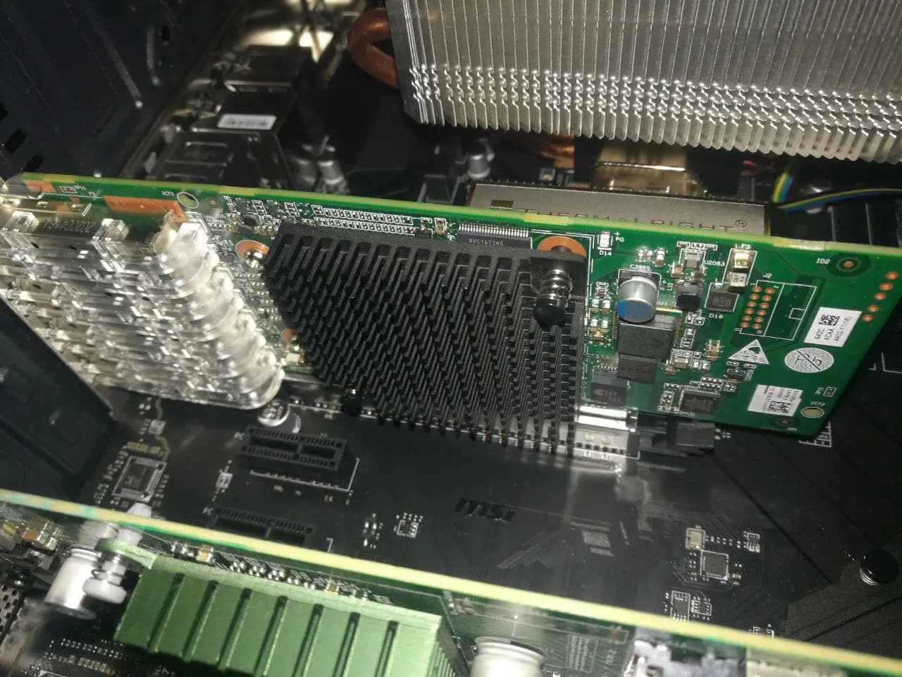Фото к отзыву на Сетевая карта Huawei BC8M01ETHA Ethernet 25Gb/10Gb Hi1822, 4x SFP28
