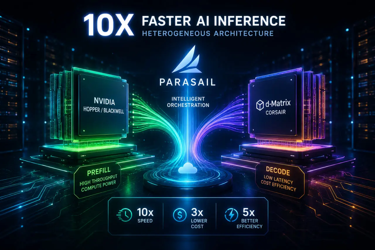 Parasail и d-Matrix: гетерогенная архитектура, которая ускоряет ИИ-инференс в 10 раз