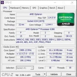 Фото отзыв Процессор AMD Opteron 6376, 16core, 2.3GHz, G34