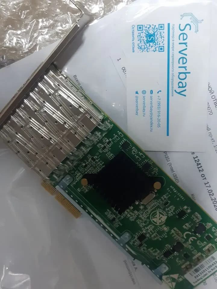 Фото к отзыву на Сетевая карта Silicom PE2G4SFPI35I (Intel i350) Quad Port SFP