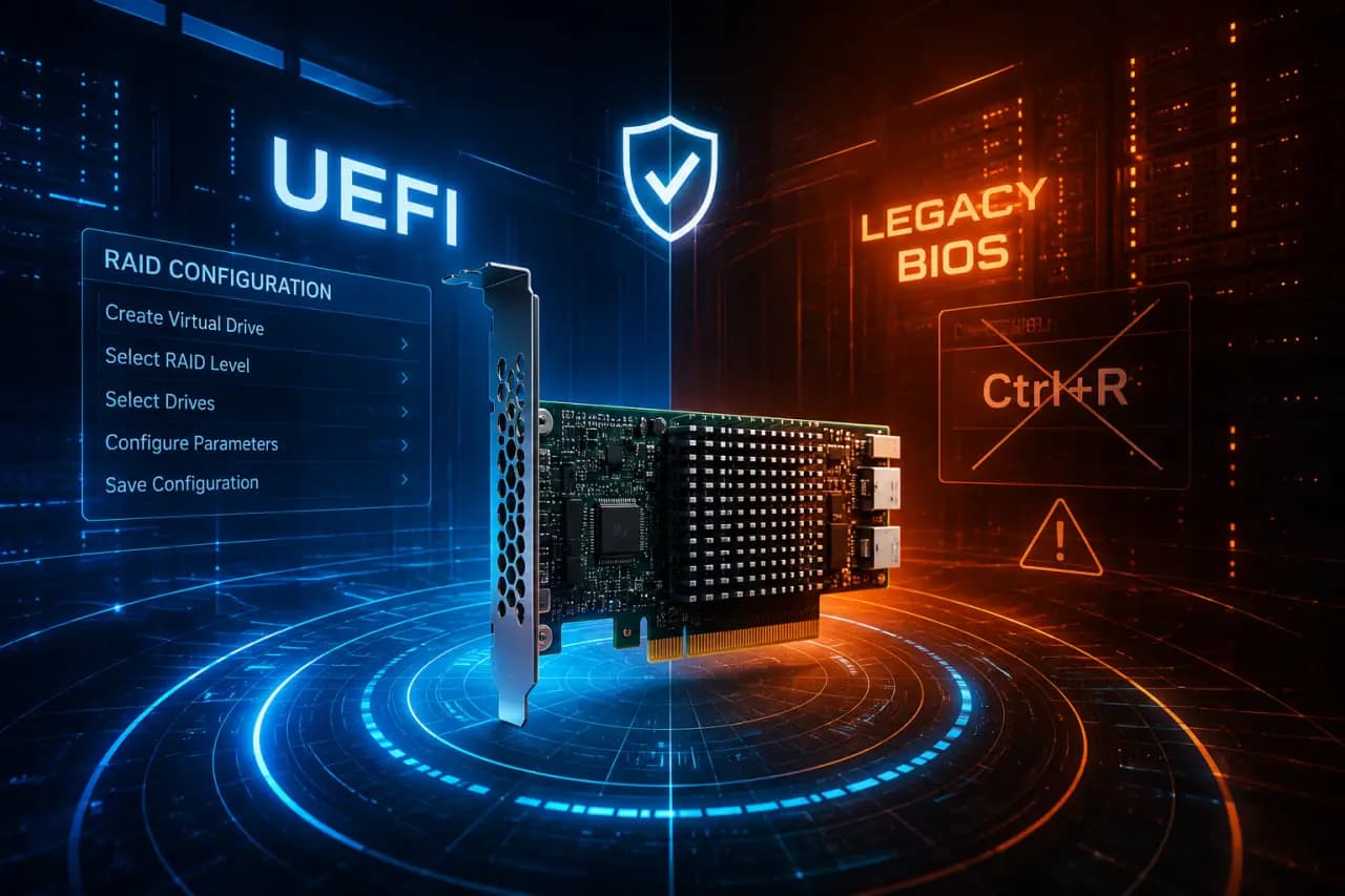 Решение проблемы: Отсутствие опции BIOS (Ctrl+R) для контроллеров серий 9400, 9500 и 9600