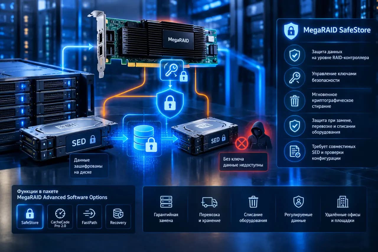 MegaRAID SafeStore: как защитить данные на самошифрующихся дисках SED