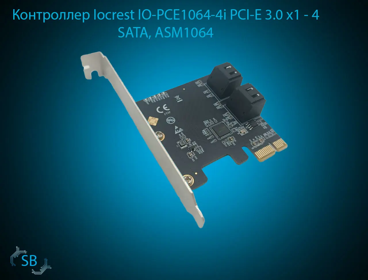Контроллер Iocrest IO-PCE1064-4i PCI-E 3.0 x1 - 4 SATA, ASM1064