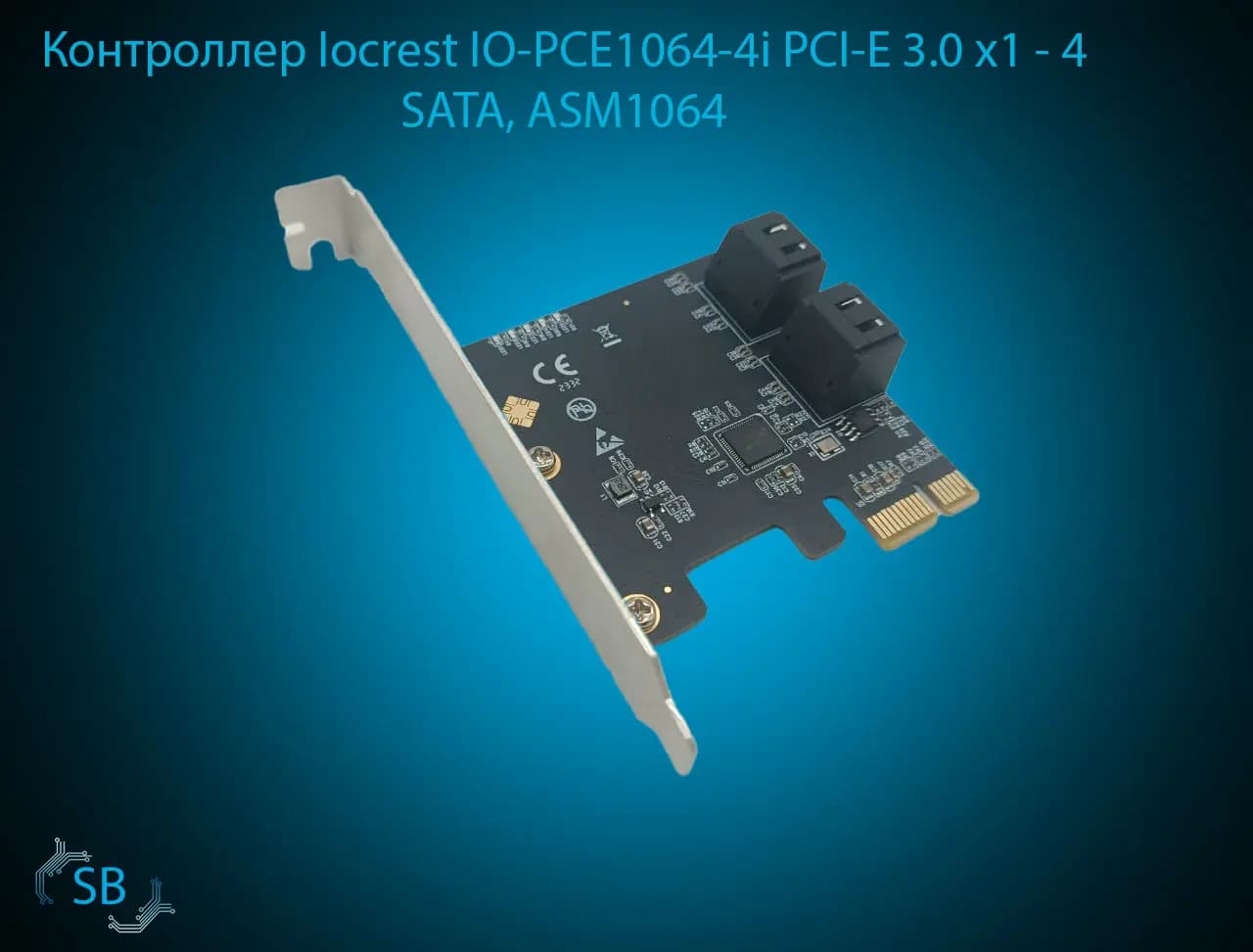 Контроллер Iocrest IO-PCE1064-4i PCI-E 3.0 x1 - 4 SATA, ASM1064